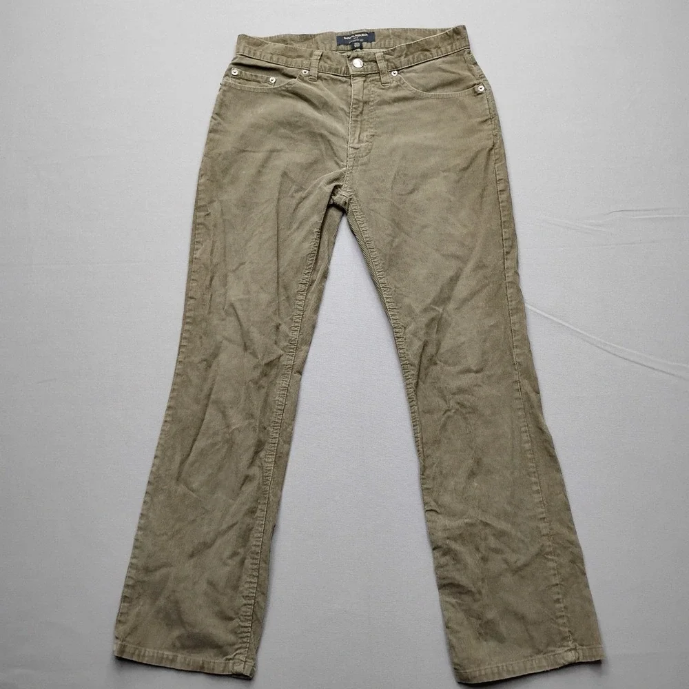 Banana Republic Mens 30x30 Straight Leg Corduroy Pants Olive Green Oregano